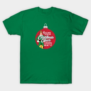 Elf Christmas Cheer Red Ornament T-Shirt